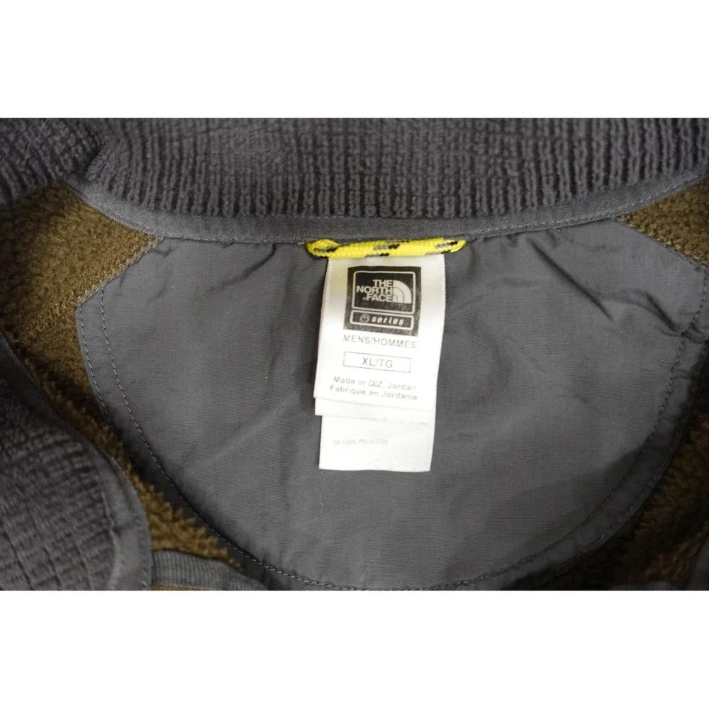 The North Face Pullover Mens XL Brown Fleece 1/4 Zip Mock Neck Hiking Outdoor